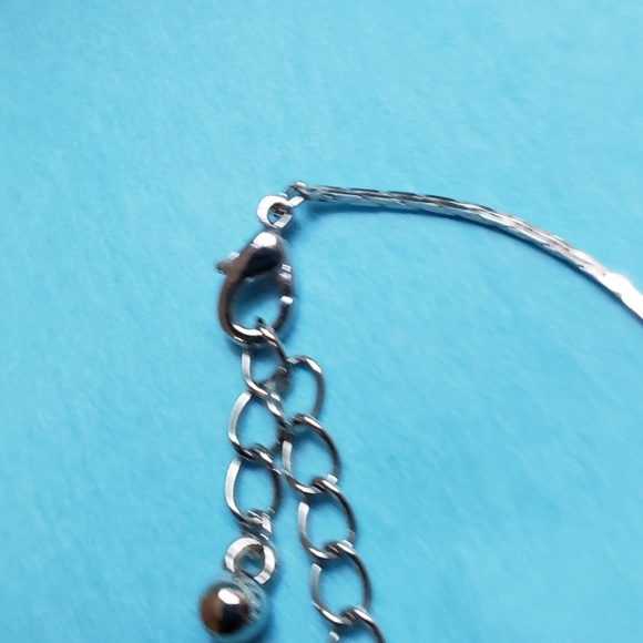 Vintage Silver necklace with Diamond gemstone - Picture 6 of 8